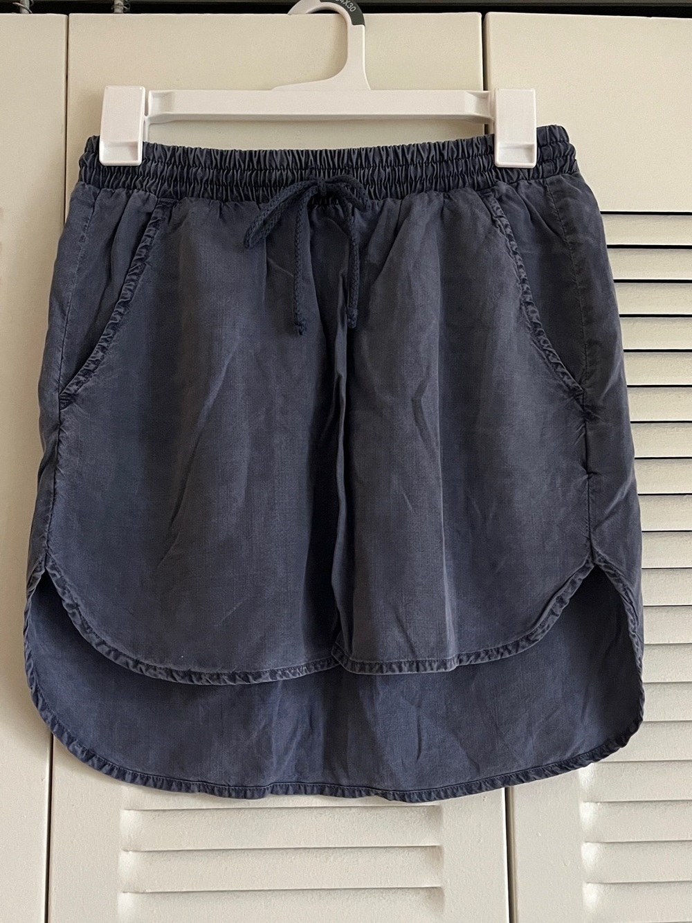 cloth & stone Navy Layered Drawstring Skirt